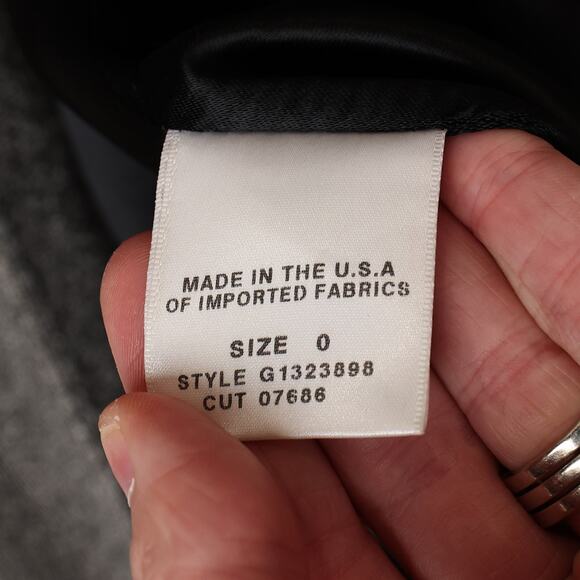 Guess Black and White Textured Trench Coat - Size 0 - Picture 4 of 13